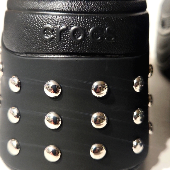 NEW! Crocs Siren Studded Platform Clog Slip-On Black Shoes - Picture 6 of 16